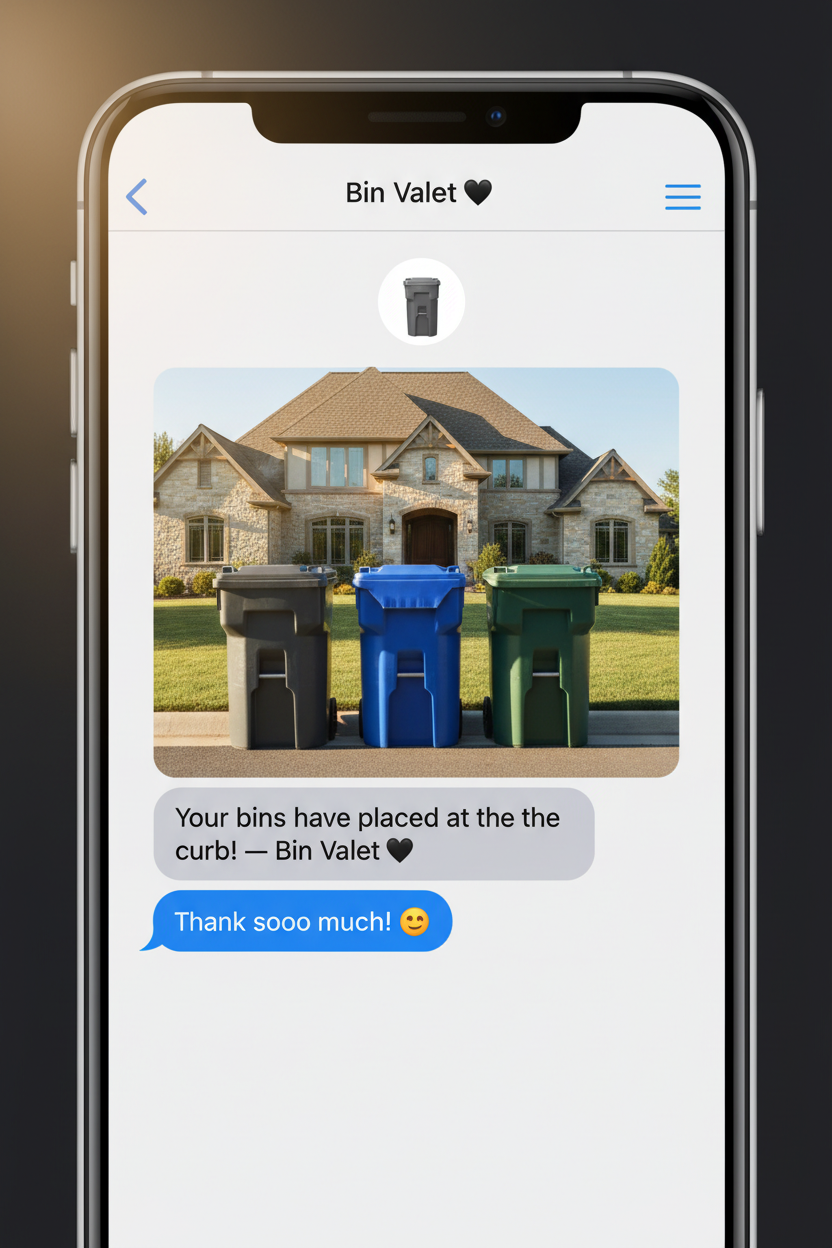 Bin Rescue — Text Confirmation